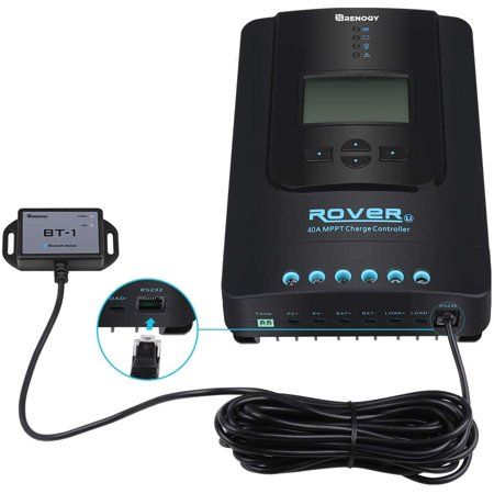 Photo 1 of Renogy Advanced Rover Li 40 Amp 12V/24V DC Input MPPT Solar Charge Controller with Bluetooth and LCD Screen and Multiple LED Indicators
