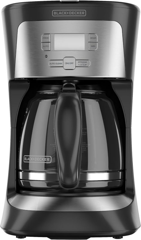 Photo 1 of BLACK+DECKER 12-Cup Programmable Coffee Maker, Black
