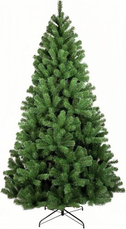 Photo 1 of  Artificial Christmas Tree Premium PVC Holiday Xmas Tree for Home Office Holiday Party Decoration with Metal Foldable Stand, Easy Assembly
***Estimated height  of 5Ft*** 
