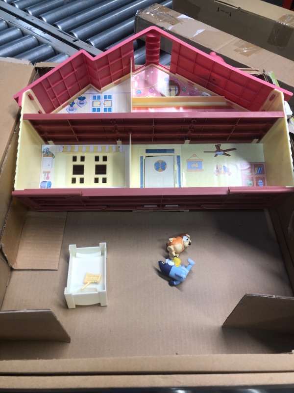 Photo 3 of Bluey Ultimate Lights & Sounds Playhouse with Two posable Figures and Accessories | Heeler Home
***Missing half the house*** 