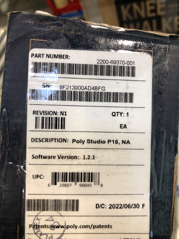 Photo 3 of Poly Studio P15 Personal Video Bar (Plantronics + Polycom) - 4K Video Quality - Camera, Microphones & Speaker Solution with Premium Audio & Video - Certified for Zoom and Teams Poly Studio P15 4K HD Webcam