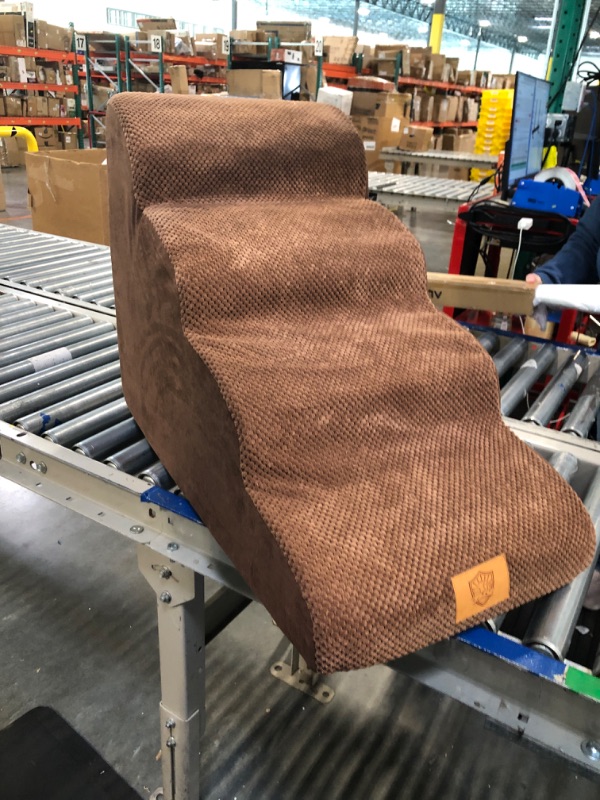 Photo 1 of 4 Steps Dog Ramp/Stairs for Beds and Couches,MOOACE Pet Steps with High Density Expand Immediately Foam, Washable Cover - Reduce Stress on Pet Joints/Easy to Walk
