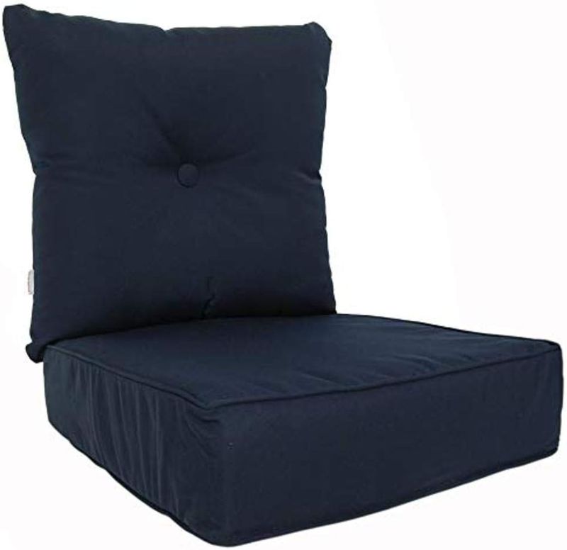 Photo 1 of  Patio Cushion Outdoor/Indoor Sunbrella, 28x28 Cushion Canvas Navy
***Stock photo is a similar item, not exact***