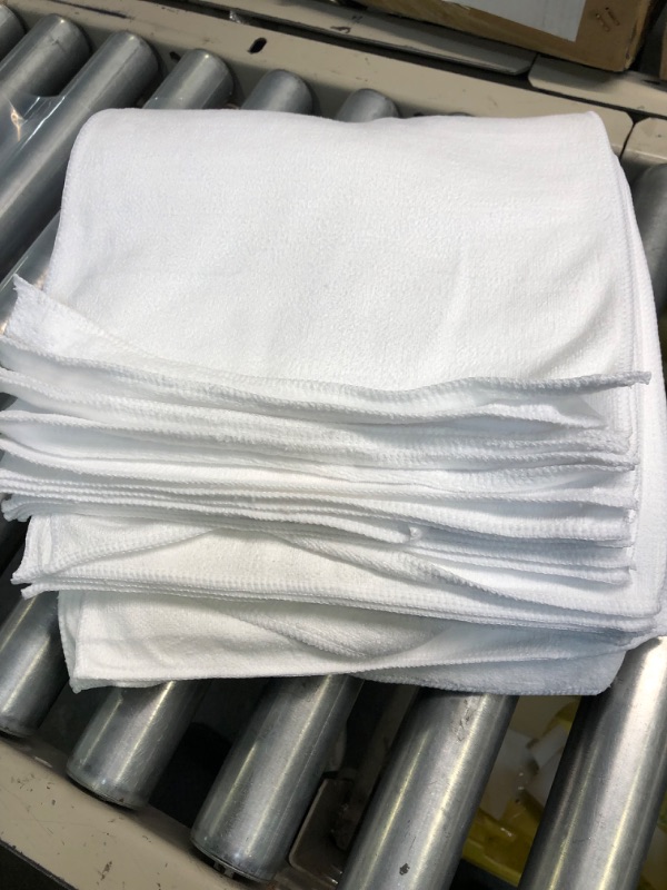 Photo 3 of 24 Pack White Spa Towels for Facials - 12x24" Hair Salon Towels Hand Towels Salon Facial Towels for Estheticians Soft Toallas para Salon De Belleza Barber Towels Shaving Towels