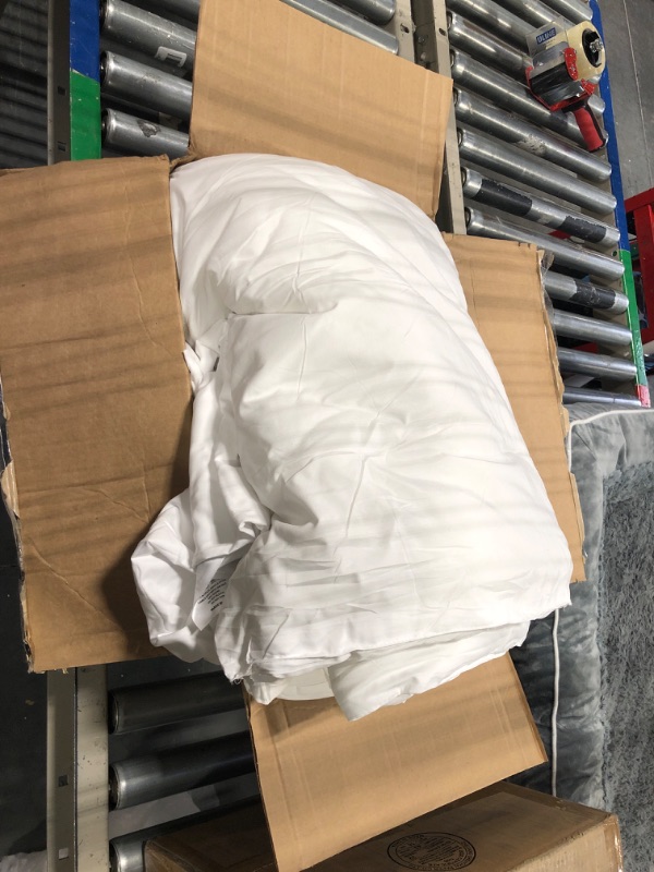 Photo 3 of  Comforter Premium Collection Bedspread 100% Cotton Ticking Medium All-Season Weight Duvet, Twin Size, White