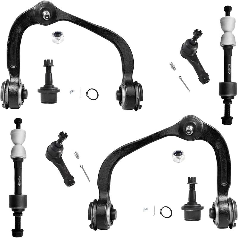 Photo 1 of ASTARPRO 2WD Suspension Kit 8pcs Front Upper Control Arms Lower Ball Joints Sway Bar Links and Outer Tie Rod Ends for Ford F-150 Lincoln Mark LT