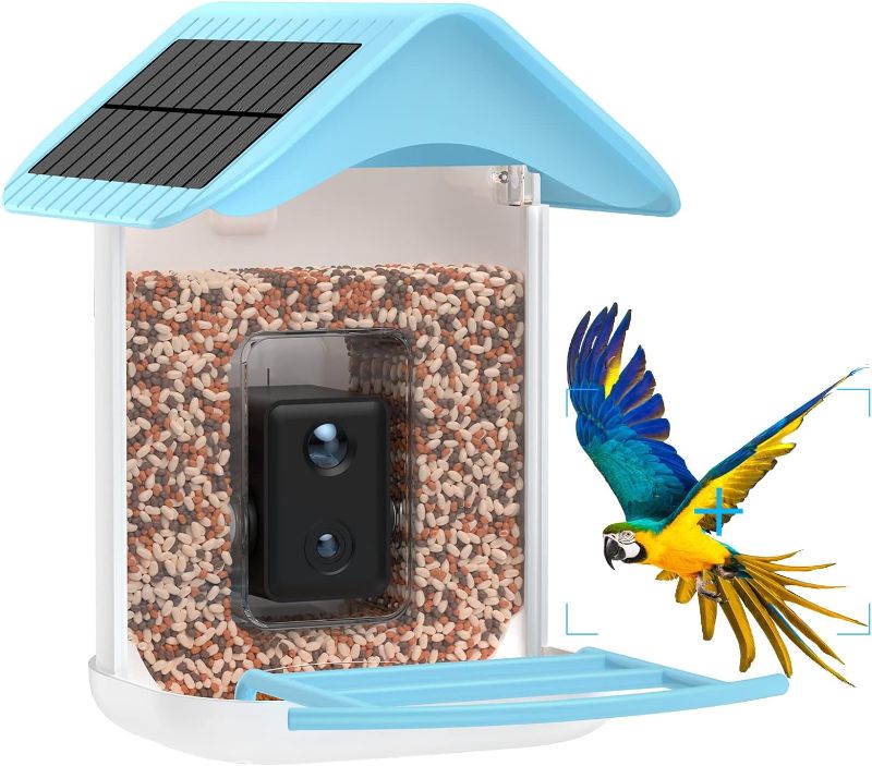 Photo 1 of AUXCO Bird Feeder with Camera, Newest Solar Smart Bird Feeder Camera Wireless Outdoor, AI Identify 11000+ Bird Species, 1080P HD Real Time Auto Capture Bird Videos & Notify Video Bird Feeders Camera