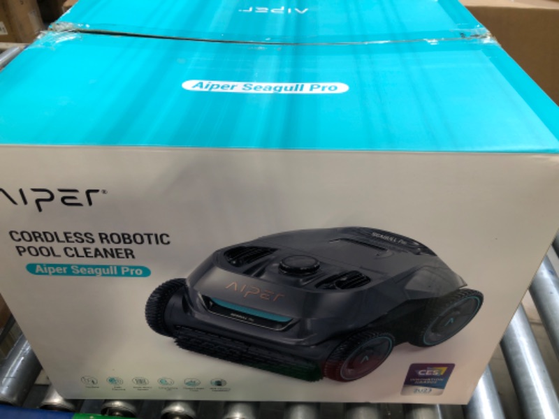 Photo 2 of (2023 Upgrade) AIPER Seagull Pro Cordless Robotic Pool Cleaner, Wall Climbing Pool Vacuum Lasts up to 180 Mins, Quad-Motor System, Smart Navigation, Ideal for Above/In-Ground Pools up to 3,200 Sq.ft