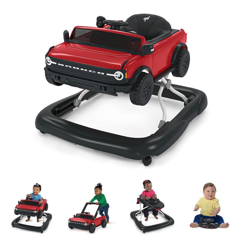 Photo 1 of Bright Starts Ford Bronco Ways to Play 4-in-1 Baby Activity Push Walker, Race Red, Unisex, Age 6 Months + Ford Bronco Race Red