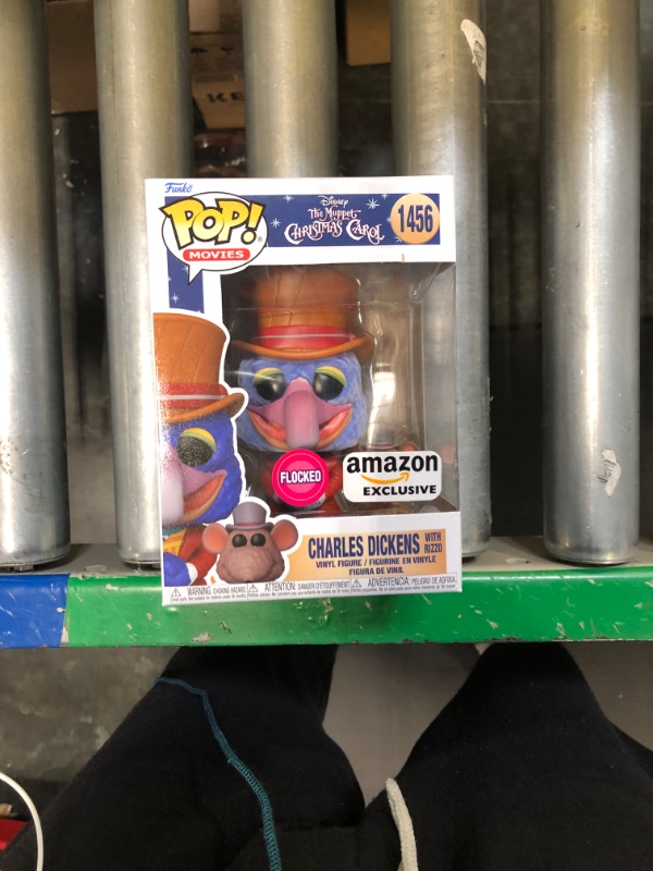 Photo 2 of Funko Pop! & Buddy: Disney Holiday - The Muppet Christmas Carol, Gonzo as Charles Dickens with Rizzo (Flocked), Amazon Exclusive