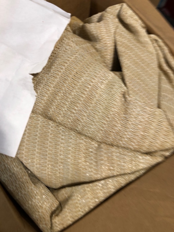 Photo 3 of Alion Home Privacy Sun Shade Fabric, Permeable DIY UV Shade Cloth for Patio, Pergola, Windows, Garden (Banha Beige, 6.5 x 50 FT) 6.5 x 50 FT Banha Beige