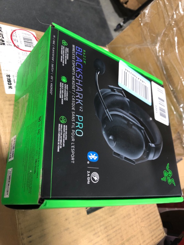 Photo 2 of NEW Razer BlackShark V2 Pro Wireless Gaming Headset 2023 Edition: 50MM Titanium Drivers - HyperClear Super Wideband Mic - Noise-isolating Earcups - Ultra-Soft Memory Foam- 70 Hour Battery Life - Black Black Generation 2