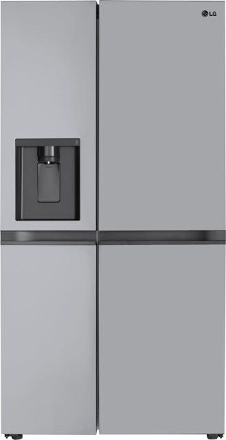 Photo 1 of LG 27.6-cu ft Side-by-Side Refrigerator with Ice Maker (Printproof Stainless Steel) -- minor scratches small dents from transport 