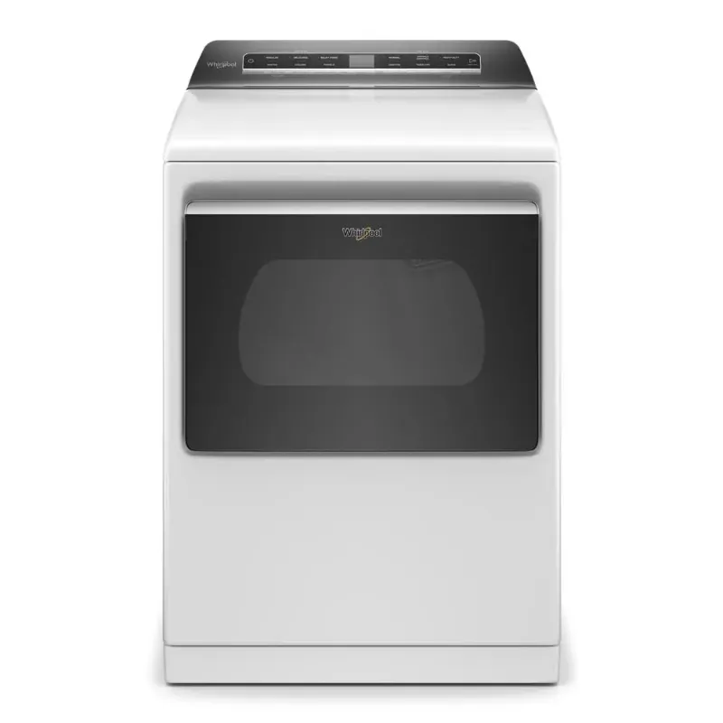 Photo 1 of Whirlpool Smart Capable 7.4-cu ft Steam Cycle Smart Electric Dryer (White) ENERGY STAR
