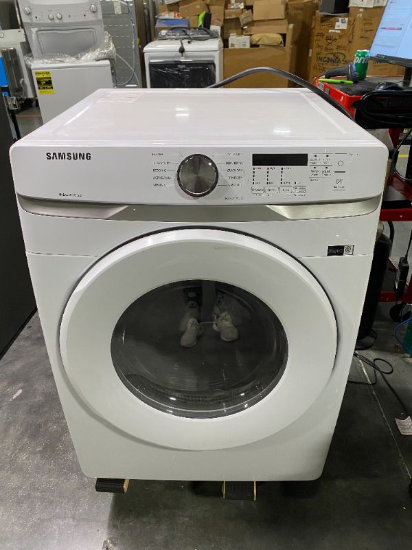 Photo 2 of Samsung 7.5-cu ft Stackable Electric Dryer (White)