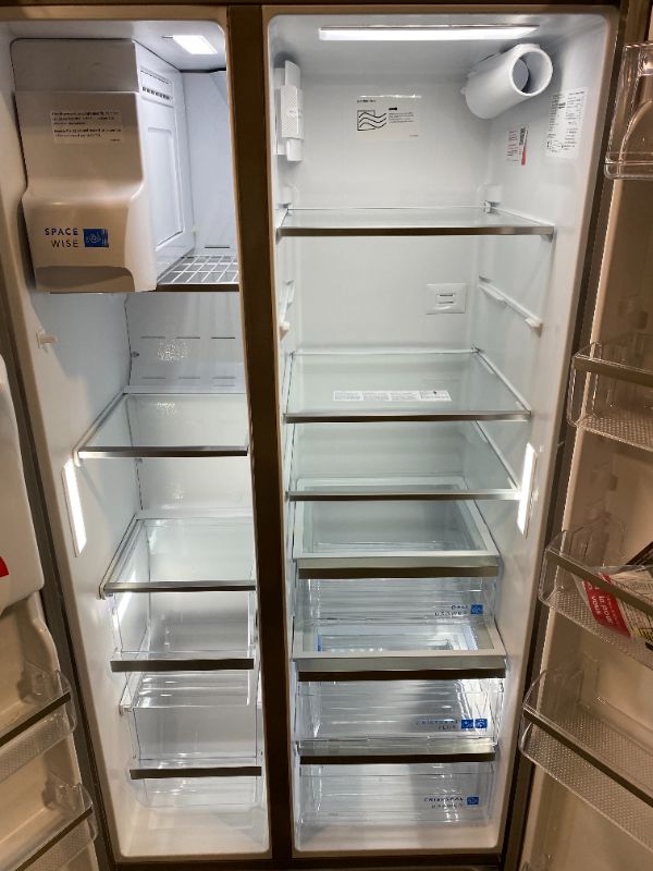 Photo 5 of Frigidaire Gallery 22.3-cu ft Counter-depth Side-by-Side Refrigerator with Ice Maker (Fingerprint Resistant Stainless Steel) ENERGY STAR