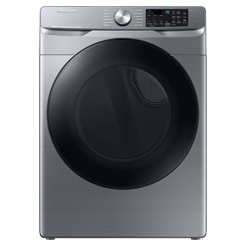 Photo 1 of Samsung 7.5-cu ft Stackable Steam Cycle Smart Electric Dryer (Platinum)