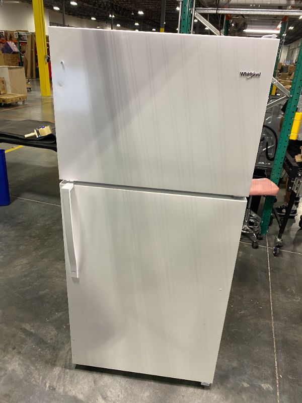 Photo 2 of Whirlpool 18.2-cu ft Top-Freezer Refrigerator (White)