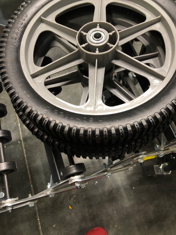 Photo 1 of MaxAuto 14 x 1.75" Spoked Plastic Wheel with Tire, Black,2 Pack, 1.75" Offset Hub Length,1/2" inside Bearing