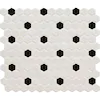 Photo 1 of Adelaide Hexagon Black and White Dot 10.16 in. x 11.71 in. Matte Porcelain Floor and Wall Tile (12.45 sq. ft./Case)
