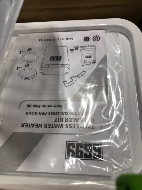 Photo 3 of 6699 Tankless Water Heater Flushing Kit Includes 1/6HP Submersible Sump Pump with Two Adapters & 3 Gallons Pail with Bucket Lid Opener & Two 1/2” Dia X 6’ PVC Hoses with Washers