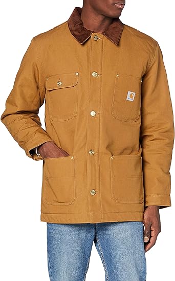 Photo 1 of Carhartt Men's Loose Fit Firm Duck Blanket-Lined Chore Coat Large Carhartt Brown