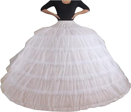 Photo 1 of YUAKOU Women's Tulle Petticoat Crinoline Half Slip Underskirt for Bridal Dress