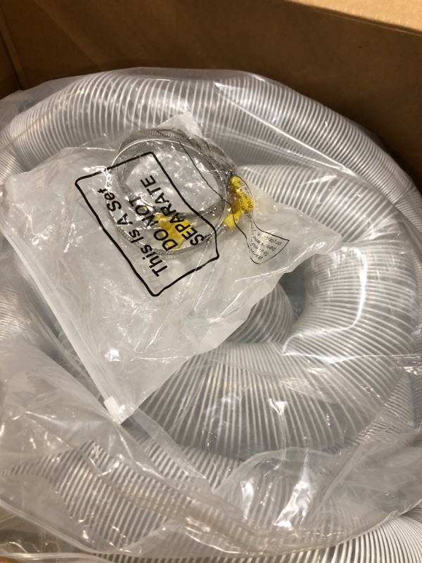 Photo 1 of 4'' x 50' Flexible PVC Dust Collection Hose with Stainless Steel Hose Clamps Clear Vacuum Hose Dust Collection Fittings Dust Collector Accessories for Woodworking 4 Inch, 50 ft