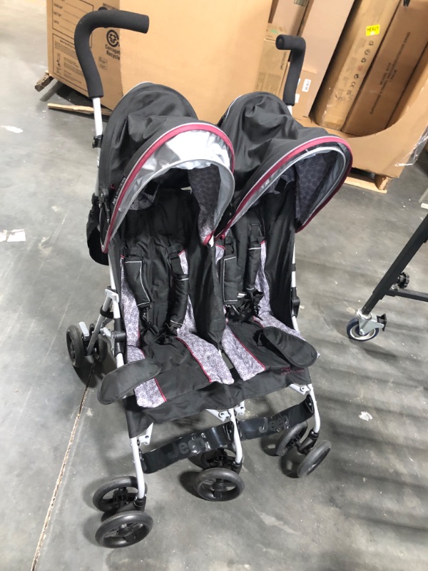 Photo 3 of Jeep Scout Double Stroller, Lunar Burgundy
