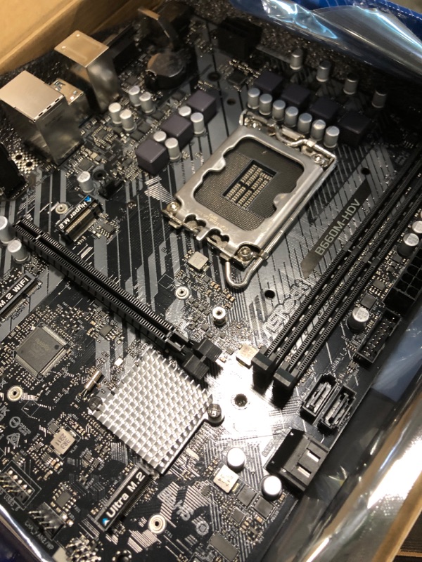 Photo 3 of ASRock B660M MicroATX Motherboard B660M-HDV Intel B660 Series CPU (LGA1700) Compatible