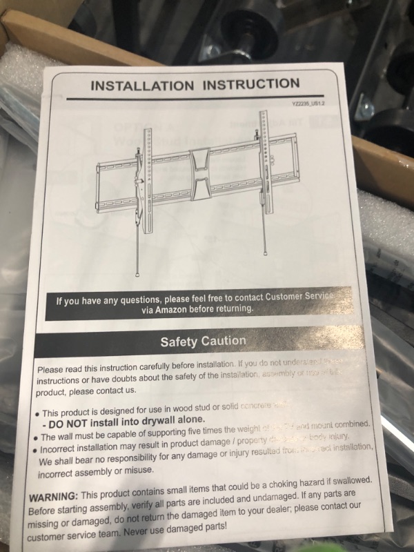 Photo 4 of MOUNTUP TV Wall Mount for Most 37-86" TV, Tilting TV Mount Bracket with Level Adjustment Fits 16" 24" 32" Studs Easy for TV Centering, Wall Mount TV Bracket Max VESA 800x400mm, 120 LBS Loading, MU0017