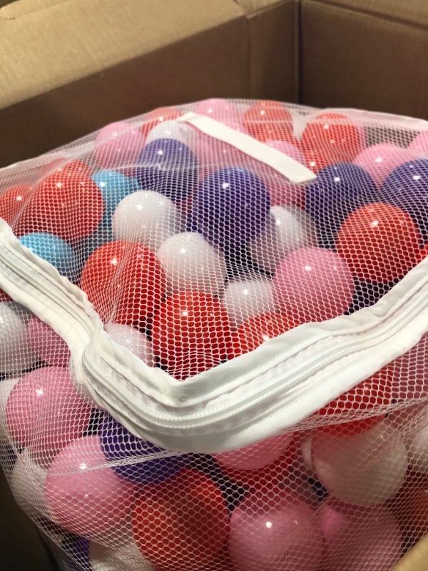 Photo 3 of Click N' Play Pastel Colors Ball Pit Balls for Kids, 200 Pack - Plastic Refill Balls, Phthalate & BPA Free, Reusable Storage Bag with Zipper, Gift for Toddlers and Kids, Plastic Balls for Ball Pit