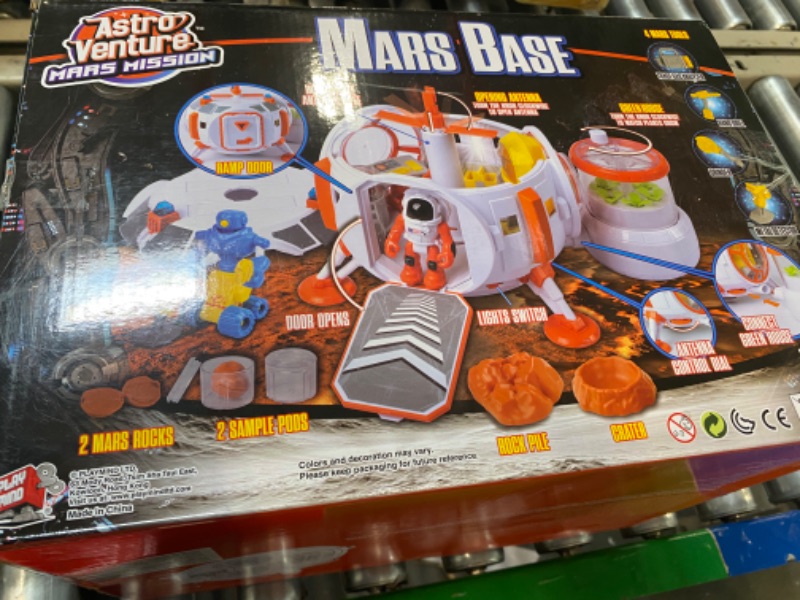 Photo 1 of ASTRO VENTURE Mars Base, Mars Mission Space Station Toy for Kids with Lights, Astronaut & Robot Figures, Tools & Accessories