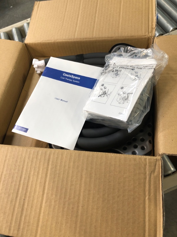 Photo 1 of OasisSpace Cold Therapy Machine with 2 Flexible Pads and Timer - Lightweight Ice Machine for Knee After Surgery, Low Noise Cold Circulation Therapy System Helps Reduce Swelling