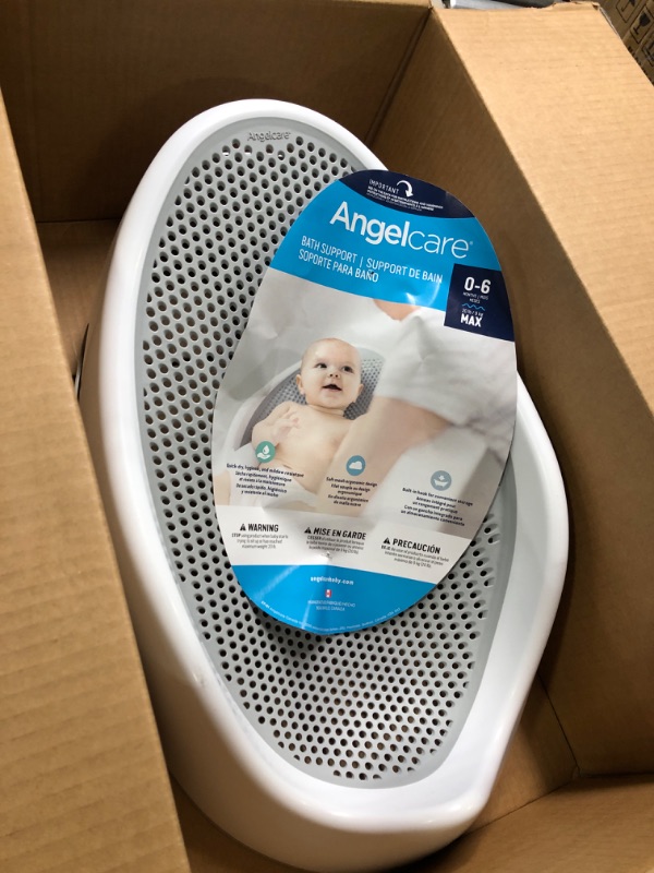 Photo 3 of Angelcare Baby Bath Support (Grey) | Ideal for Babies Less than 6 Months Old Grey 1 Count (Pack of 1)