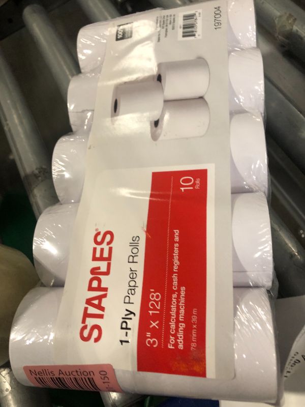 Photo 3 of Staples Bond Paper Rolls 3" X 128' 10/Pack (18211-CC) 197004 - Office | Color: White

