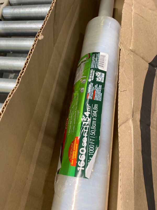 Photo 1 of Duck Brand Stretch Wrap With Handle, 20 Inch x 1000 Feet, Clear, Single Roll 20"