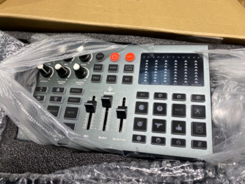 Photo 3 of Podcast Equipment Bundle,Audio Interface with DJ Mixer and Condenser Microphone, All-In-One Audio Mixer Perfect for PC/Phone/Laptop,Recording,Streaming,Gaming
