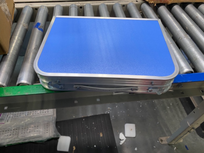 Photo 1 of Mind Reader Lap Desk/Laptop Stand, Bed Tray, Collapsible, Dorm Room, Portable, Dorm, MDF/Metal, 23.5" L x 16" W x 10" H, Blue