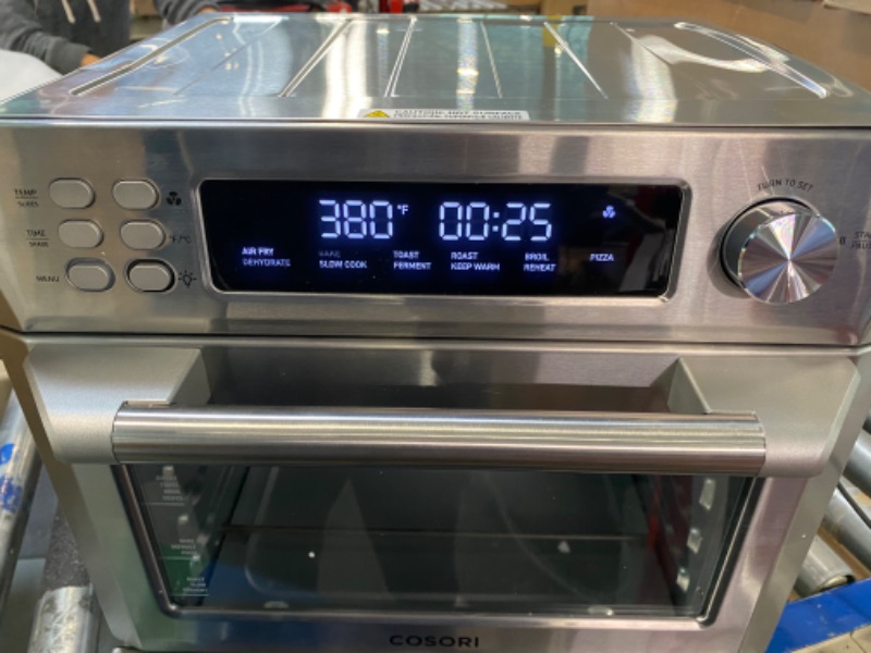 Photo 3 of ** MISSING TRAY, DENTS ON BOTH SIDES- SEE PHOTO FOR DENTS **COSORI Air Fryer Toaster Oven, 12-in-1, 26QT Convection Oven Countertop, Stainless Steel with Toast Bake and Broil, Smart, 6 Slice Toast, 12'' Pizza, 75 Recipes&Accessories Silver-Stainless Steel