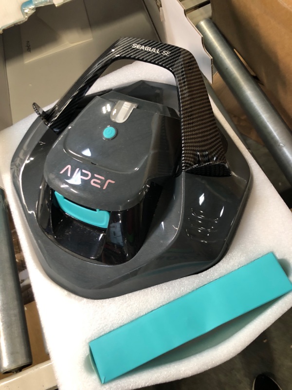 Photo 3 of (2023 Upgrade) AIPER Seagull SE Cordless Robotic Pool Cleaner, Pool Vacuum Lasts 90 Mins, LED Indicator, Self-Parking, Ideal for Above/In-Ground Flat Pools up to 40 Feet - Gray