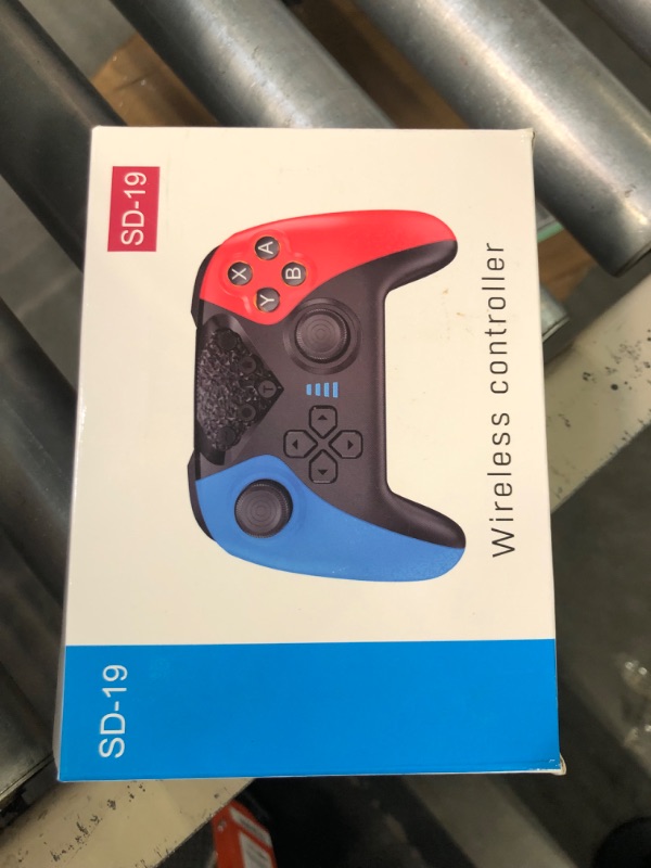 Photo 2 of Switch Controller, SZDILONG Wireless Switch Controllers for Nintendo Switch/Lite/OLED Remote Controller Gamepad, with Turbo Vibration, Ergonomic Non Slip 1pcs red blue sw