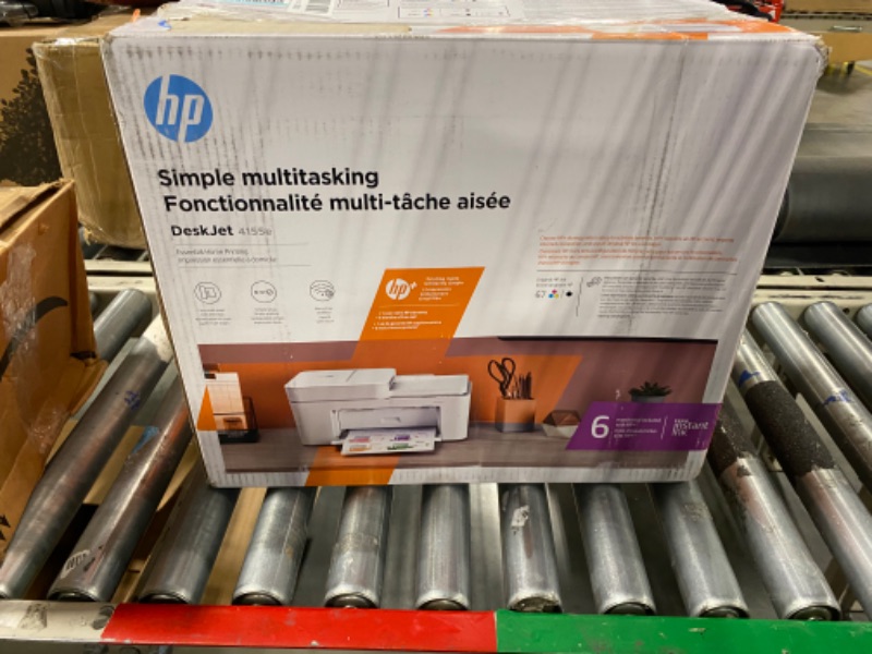 Photo 2 of HP DeskJet 4155e Wireless Color All-in-One Printer & 67XL Tri-Color High-Yield Ink Cartridge | 3YM58AN & 67XL Black High-Yield Ink Cartridge | 3YM57AN Printer + Tri-color Ink + Black Ink