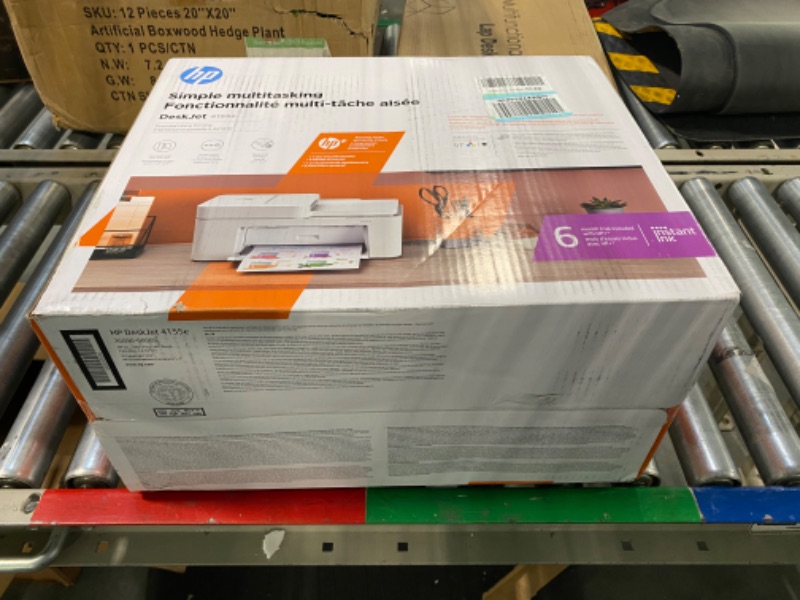 Photo 1 of HP DeskJet 4155e Wireless Color All-in-One Printer & 67XL Tri-Color High-Yield Ink Cartridge | 3YM58AN & 67XL Black High-Yield Ink Cartridge | 3YM57AN Printer + Tri-color Ink + Black Ink