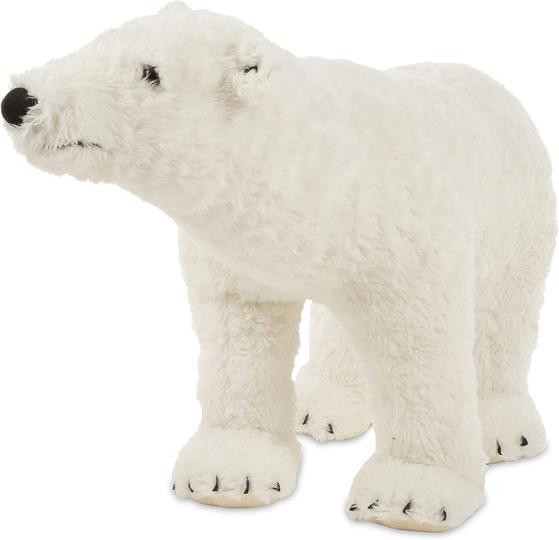 Photo 1 of Melissa & Doug Giant Polar Bear - Lifelike Plush Toy (3 Feet Long), White - Extra Large Stuffed Animal for Ages 3+
