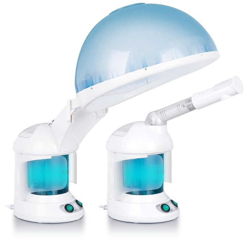 Photo 1 of SUPER DEAL PRO 3 in 1 Multifunction Ozone Hair and Facial Steamer with Bonnet Hood Attachment, Hair Therapy & Facial Steamer (3 in 1)

