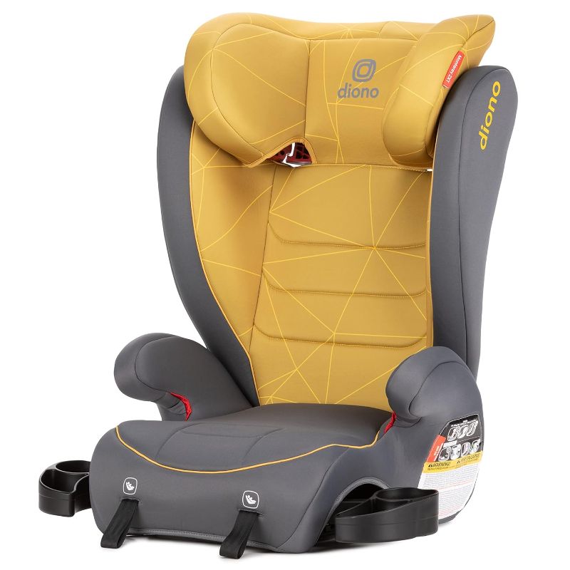 Photo 1 of Diono Monterey 2XT Latch 2 in 1 High Back Booster Car Seat with Expandable Height & Width, Side Impact Protection, 8 Years 1 Booster, Yellow Sulphur
