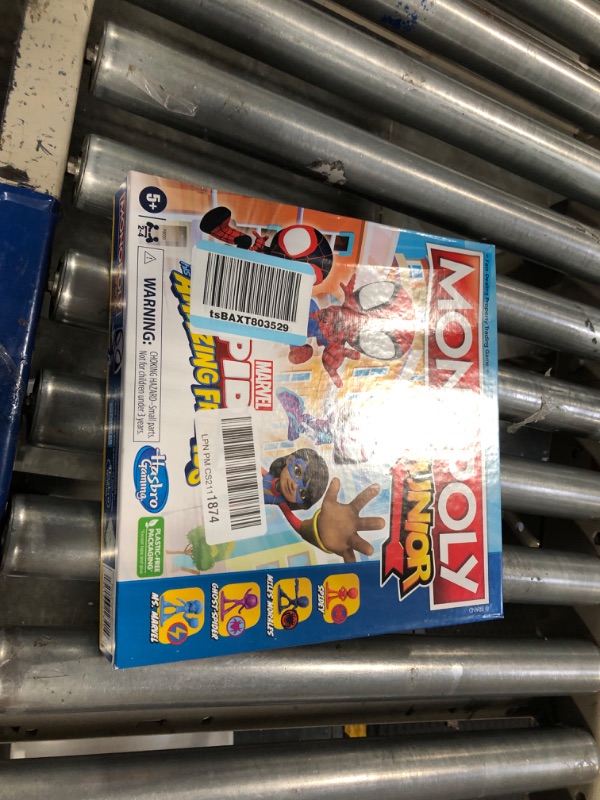 Photo 2 of Hasbro Gaming Monopoly Junior: Marvel Spidey and His Amazing Friends Edition Board Game for Kids Ages 5+, with Artwork from The Animated Series, Kids Board Games
