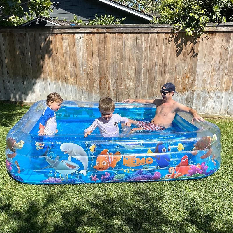 Photo 1 of Disney Pixar 6 ft x 8 ft Inflatable Pools by GoFloats - Inflatable Swimming Pool for Kids and Adults - Cars, Frozen, Nemo & Toy Story
