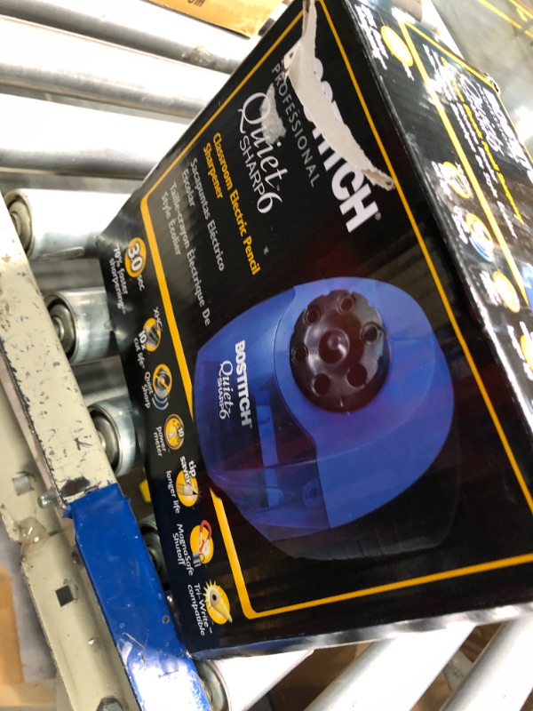 Photo 1 of Stanley® Bostitch Classroom Electric Pencil Sharpener, Blue/Black
